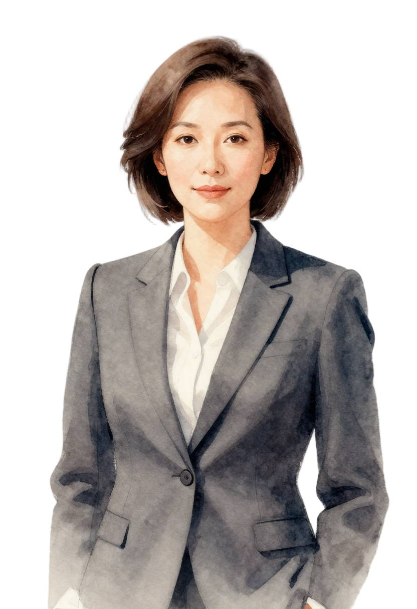 A watercolour presenter, cut out — one of the test subjects.